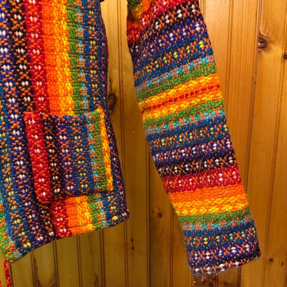 Hand Stitched Colorful Striped Women's Jacket - Picture 6 of 8